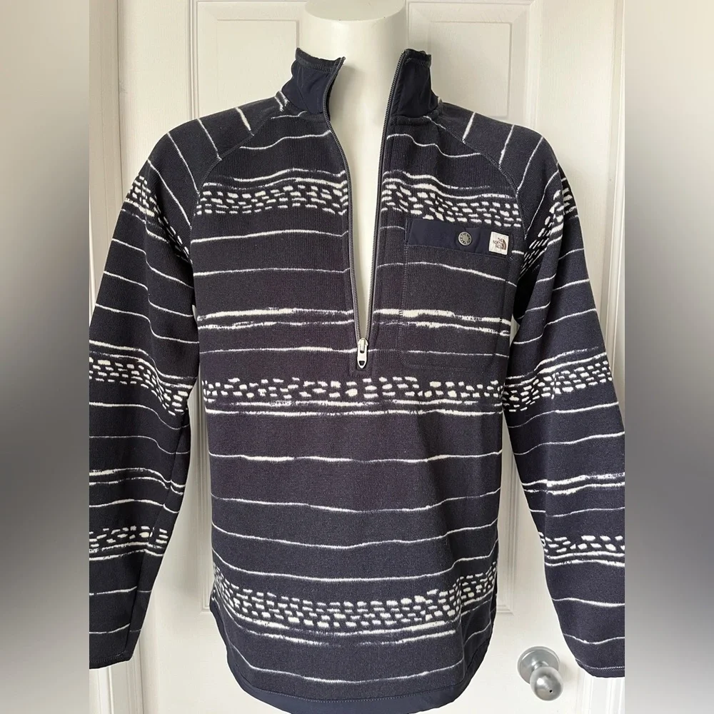 Mens The North Face Printed Gordon Lyons Quarter Zip Fleece Pullover Medium - Picture 7 of 13